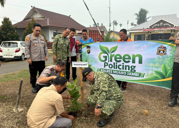 Green Policing, Polres Muaro Jambi Tanam 20 Pohon, Wujudkan Kepedulian terhadap Lingkungan