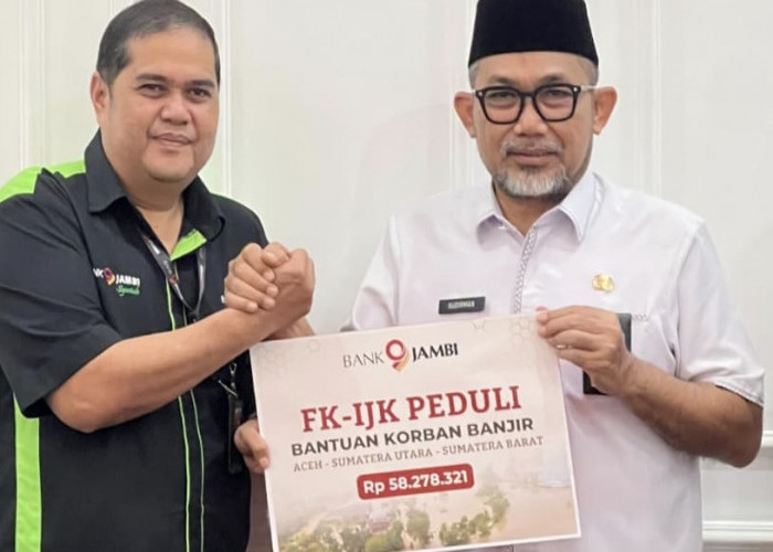Bank Jambi dan FK-IJK Jambi Salurkan Bantuan untuk Korban Banjir di Aceh, Sumatera Utara, dan Sumatera Barat 