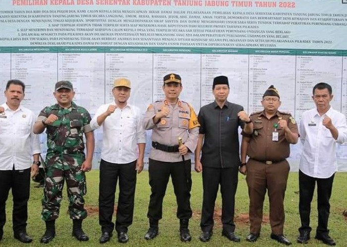 Sekda Tanjabtim Hadiri Deklarasi Damai Pilkades Serentak 