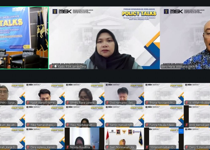 Perkuat Rekomendasi Kebijakan Adaptif, Kakanwil Kemenkum Jambi Ikuti Policy Talks Kemenkum Papua