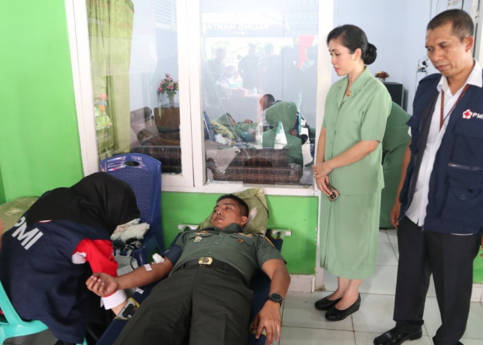 PMI Bungo Dampingi Kegiatan Donor Darah Kodim 0416/Bute