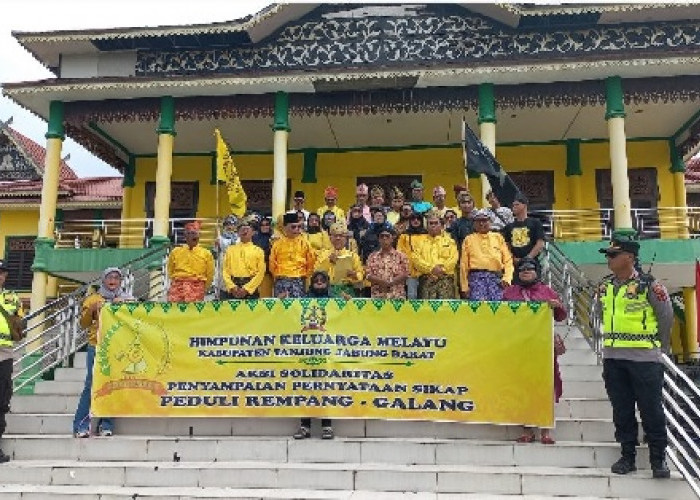 HKM Tanjab Barat Gelar Aksi Solidaritas Dukung Melayu Rempang Galang