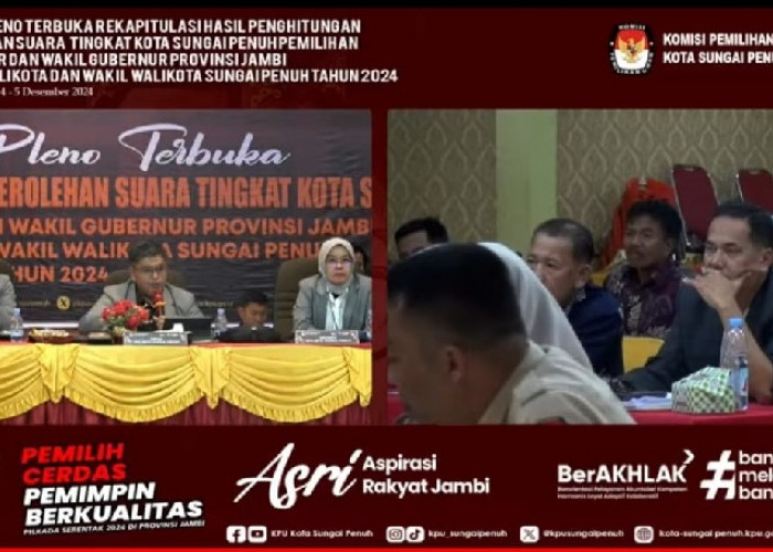 Hasil Rapat Pleno KPU Sungai Penuh, Alfin-Azhar Raih Suara Tertinggi