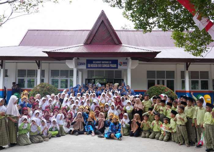 Dorong Kualitas Pendidikan dan SDM Unggul, BRI Peduli Ini Sekolahku Bantu Renovasi SDN 001 Sungai Pagar Riau