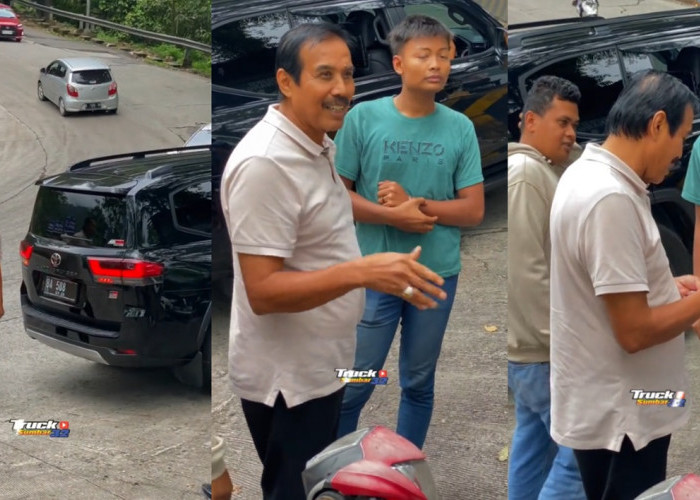 Netizen Sorot Adab 'Sultan' Dharmasraya Naik Land Cruiser Beri THR di Sitinjau Lauik
