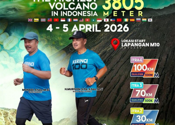 Kerinci 100 2026: Event Trail Run Dunia di Gunung Kerinci