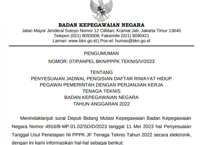 Tenggat Waktu PPPK Isi Daftar Riwayat Hidup Jika Tidak Dianggap Mundur, Catat Jadwalnya