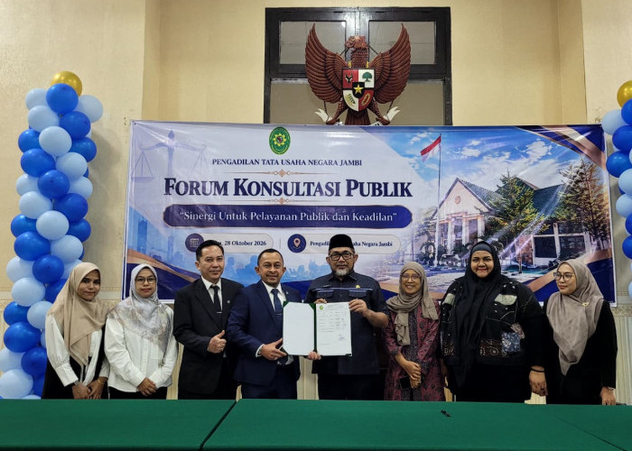 Hadir di Forum Konsultasi Publik, Komisioner KI Jambi Apresiasi Digitalisasi Layanan di PTUN Jambi