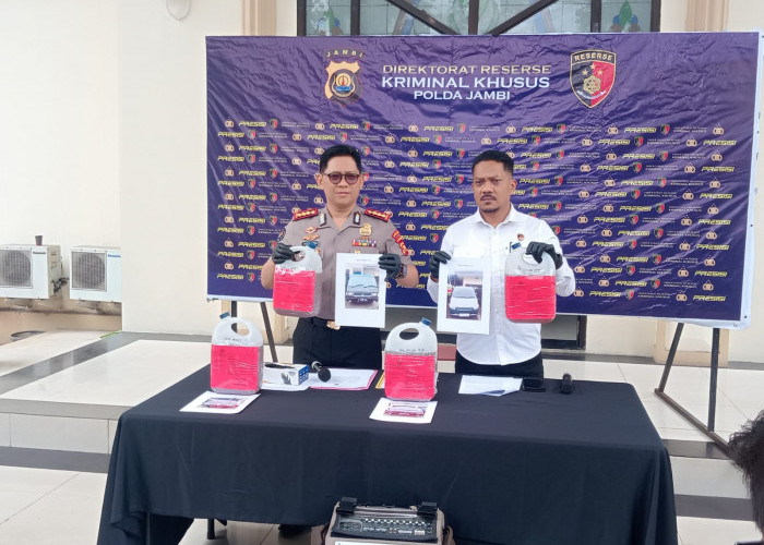 Polda Jambi Gagalkan Pengiriman BBM Subsidi Ilegal dari Sumbar ke Lokasi PETI Merangin