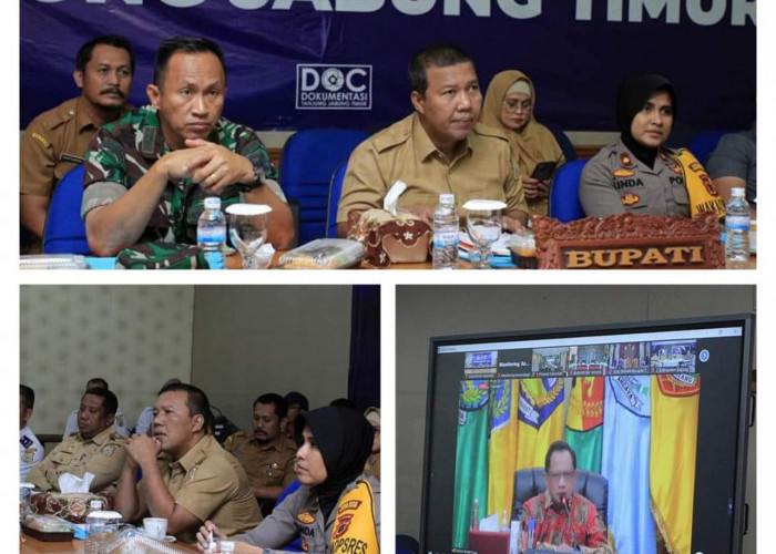 Bupati Tanjabtim Rakor Pengendalian Inflasi Daerah Tahun 2022 Melalui Zoom Meeting