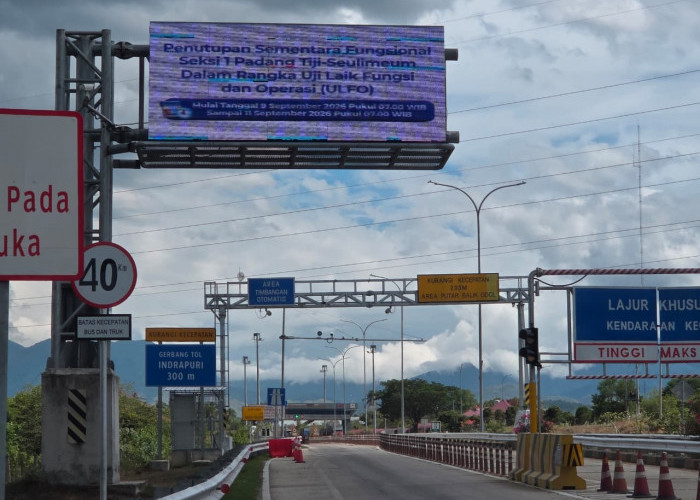 Ada Uji Laik Fungsi, Seksi 1 Padang Tiji–Seulimeum Tol Sigli–Banda Aceh Ditutup Dua Hari