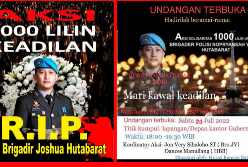 Aksi Solidaritas 1.000 Lilin untuk Mendiang Brigadir J Digelar Besok Malam