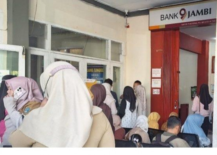 Ribuan PPPK Paruh Waktu Padati Kantor Bank Jambi Usai Terima SK Pengangkatan