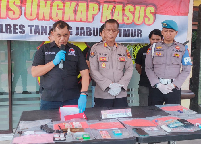 Konferensi Pers Operasi Antik Siginjai 2026, 13 Tersangka Narkoba Ditangkap, 188 Jiwa Diklaim Terselamatkan
