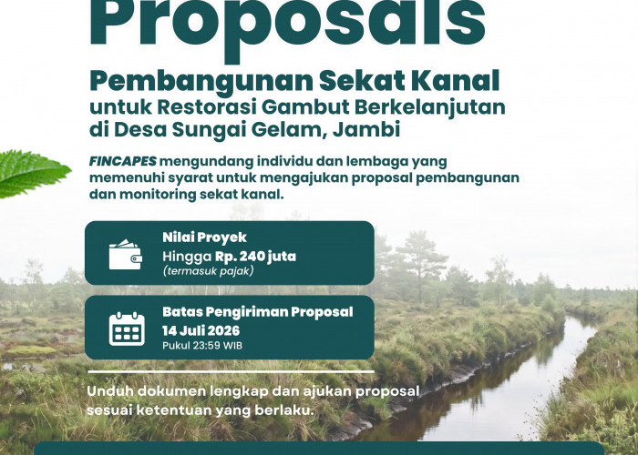 Segera Kirim Proposal untuk Pembangunan dan Monitoring Kanal Gambut di Jambi 
