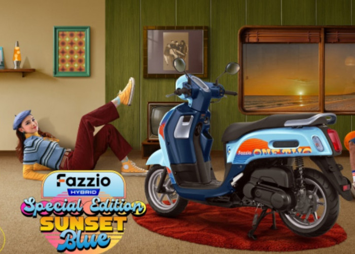 Yamaha Fazzio Special Edition Sunset Blue Resmi Meluncur dengan Sentuhan Retro Summer
