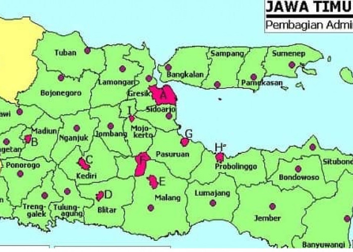 Profil 5 Kabupaten/Kota Baru Beserta Jumlah Penduduk dan Calon Ibukota di Provinsi Jawa Timur