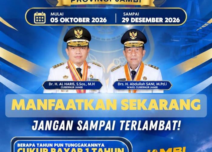 Pemprov Jambi Perpanjang Pemutihan Pajak Kendaraan Bermotor, Berlaku 5 Oktober – 29 Desember