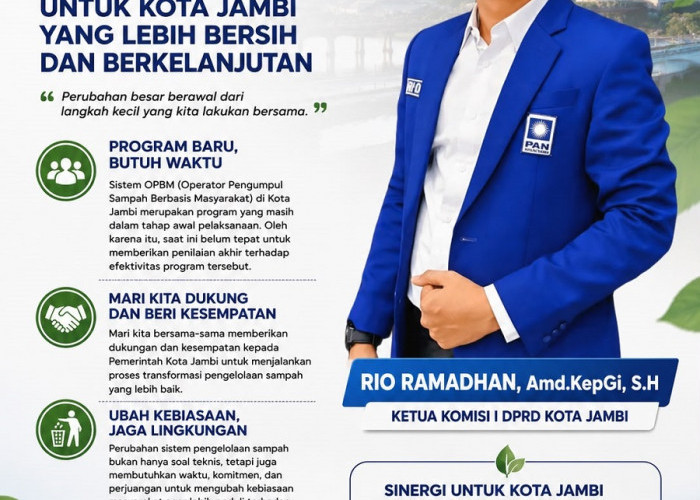 Rio Ramadhan Ajak Warga Dukung OPBM, Sebut Program Pengelolaan Sampah Kota Jambi Masih Tahap Awal