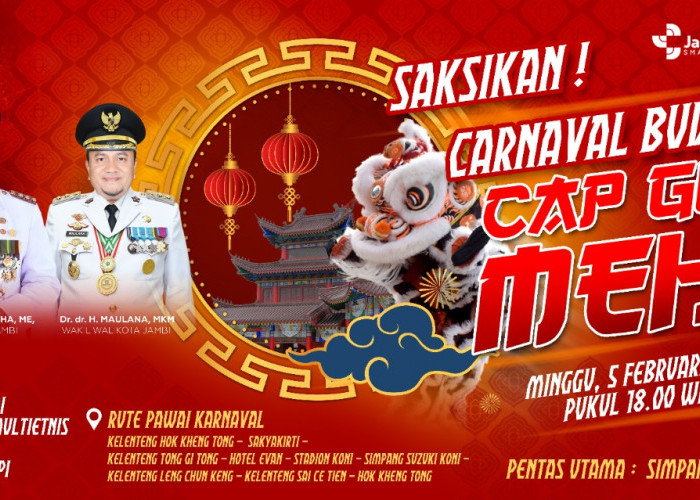 Saksikan Carnaval Budaya Cap Go Meh di Kota Jambi Malam Ini, Ada Pawai Lampion dan Atraksi Budaya Multietnis