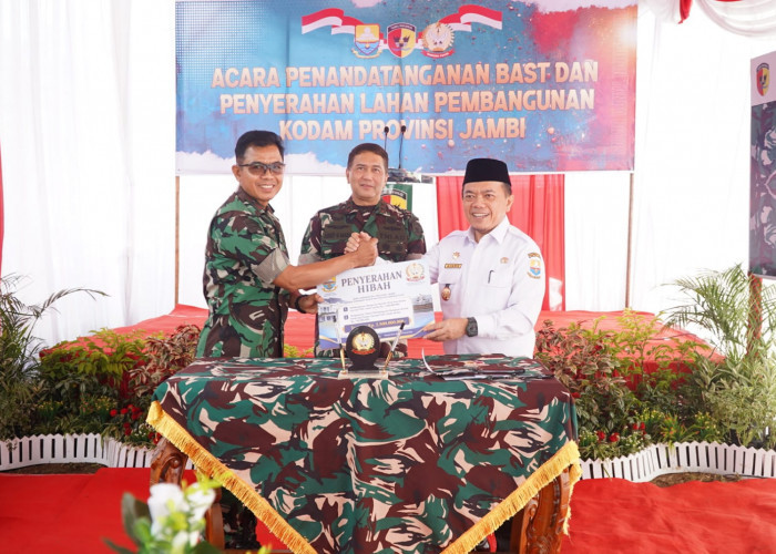Pemprov Hibahkan Lahan untuk Pembangunan KODAM Provinsi Jambi