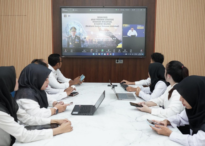 Dorong Peningkatan Permohonan &Edukasi, Kanwil Kemenkum Jambi Ikuti Sosialisasi Arah Program Strategis KI 2026