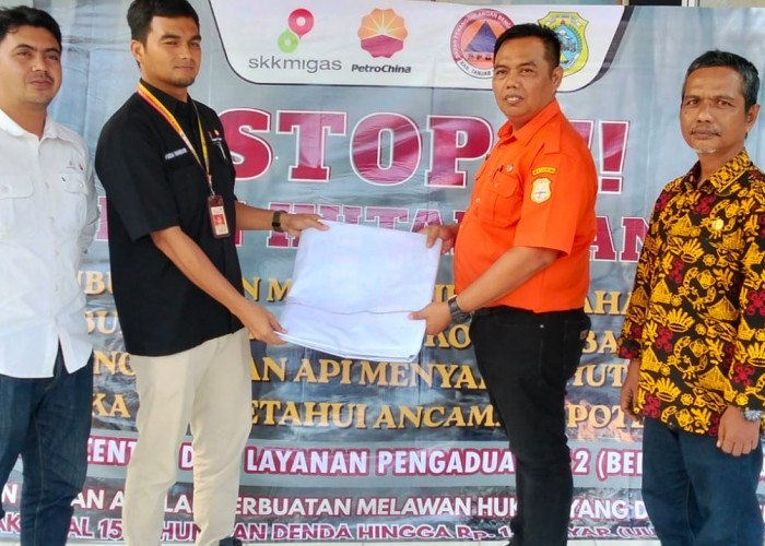 Bantu Jinakkan Karhutla di TanjabTim, SKK Migas PetroChina Pasok 180 APD ke BPBD