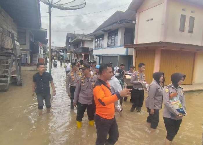 Tiga Desa Banjir Dapat Bantuan Dari Jajaran Polres Kerinci