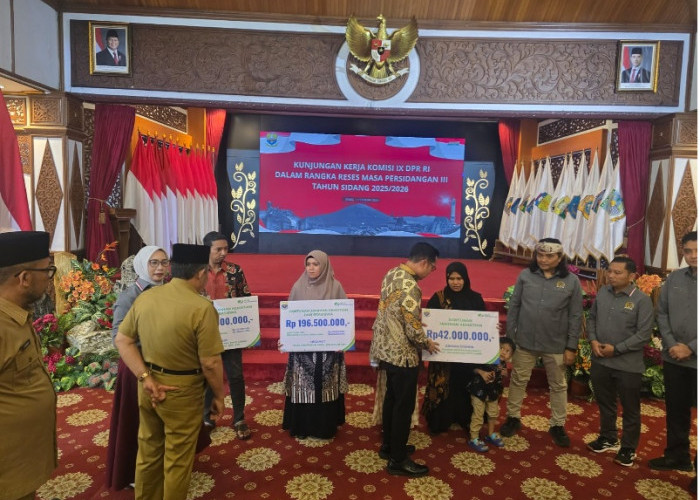 DPR RI Terus Dukung Perlindungan Sosial di Jambi, BPJS Ketenagakerjaan Serahkan Santunan Rp 328 Juta