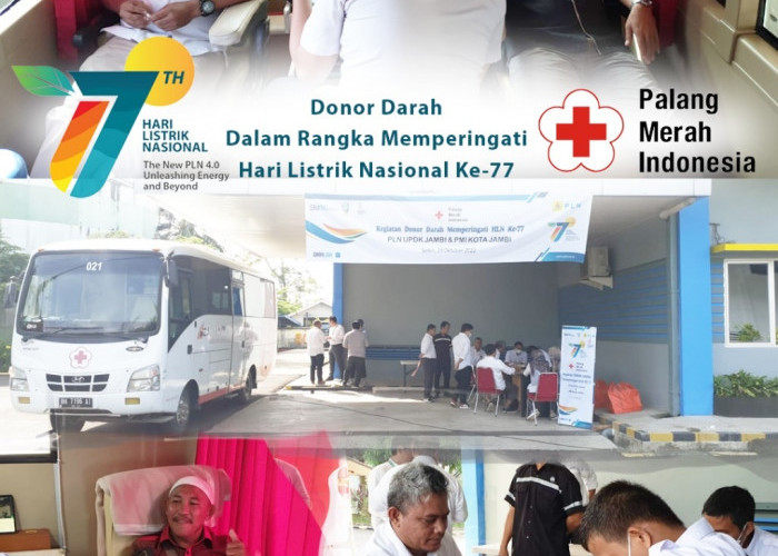 Rayakan Hari Listrik Nasional, PLN UPDK Jambi Laksanakan Donor Darah