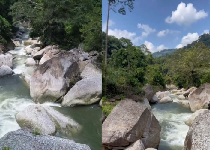 Viral Lokasi Wisata Penuh Batu-batu Raksasa di Batang Asai Provinsi Jambi