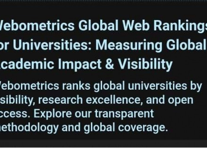 Berikut Daftar 7 PTKIN Masuk 100 Top Perguruan Tinggi Nasional Versi Webometrics