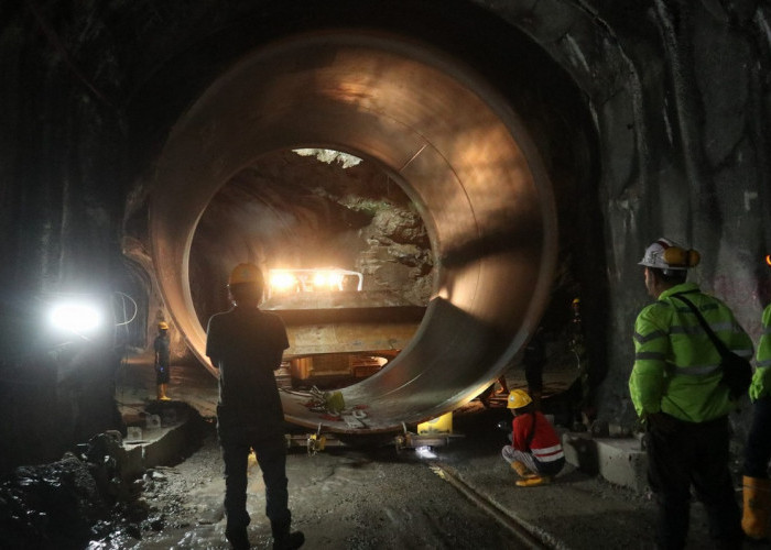 Terowongan PLTA Kerinci Merangin telah selesai digali dan kini dalam tahap kontruksi