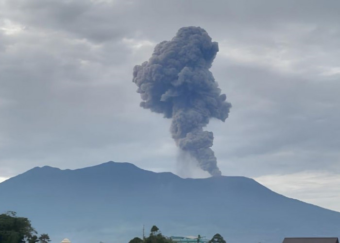Minggu Sore, Gunung Marapi Semburkan Abu Vulkanik Setinggi 1.200 Meter