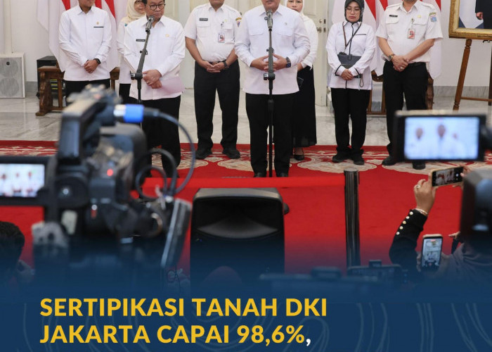 Sertipikasi Tanah DKI Jakarta Capai 98,6%, Wamen Ossy: Jadi Contoh Baik bagi Daerah Lain