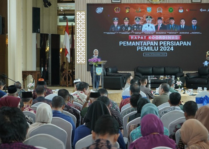 Buka Rakor Pemilu 2024, Pj Wali Kota Jambi Tegaskan Pentingnya Sinergisitas