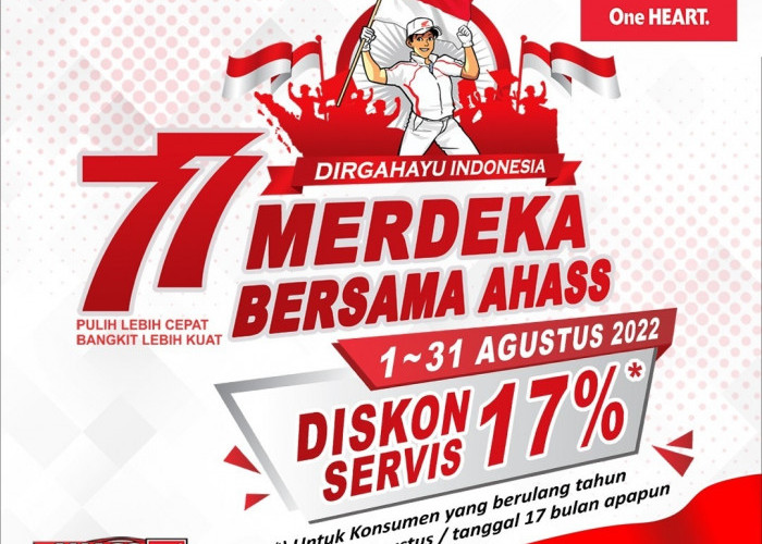 Lahir di Tanggal 17 dan Bulan Agustus, Dapatkan Diskon Servis Motor Honda 