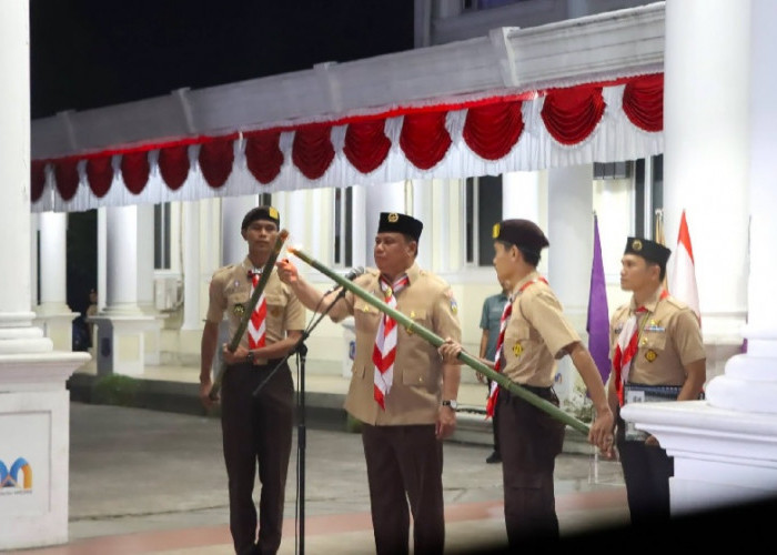 Wakil Bupati Katamso Pimpin Renungan Pramuka ke-65 dan Lepas Pawai Pramuka Gembira