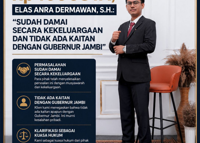 Viral Dugaan Dana Rp400 Juta, Elas : Klien Saya Sudah Damai Secara Kekeluargaan-Tak Ada Kaitan dengan Gubernur