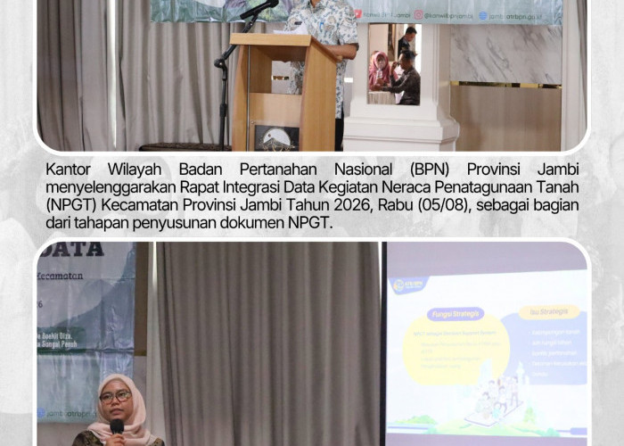 Kanwil BPN Jambi Bersama Direktorat Penatagunaan Tanah Gelar Rapat Integrasi Data Neraca Penatagunaan Tanah