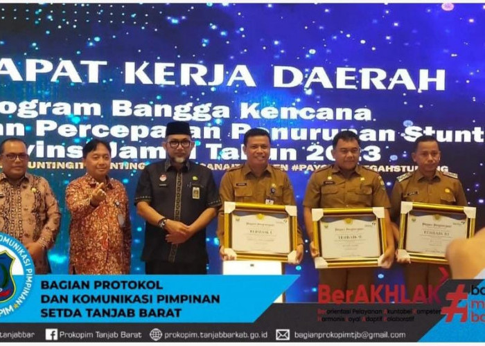 Tanjab Barat Raih Penghargaan Penurunan Prevalensi Stunting Terbaik