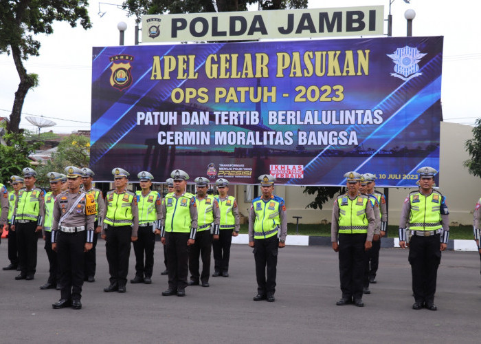 Polda Jambi Gelar Apel Gelar Pasukan Operasi Patuh 2023