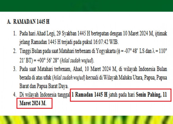 Muhammadiyah Mulai Puasa Ramadan Senin 11 Maret 2024