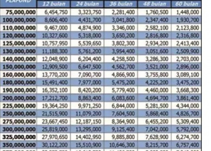 Tabel KUR BCA 13 September 2023, Syarat Mudah, Berikut Angsuran Perbulan Untuk Pinjaman Rp 225 Juta