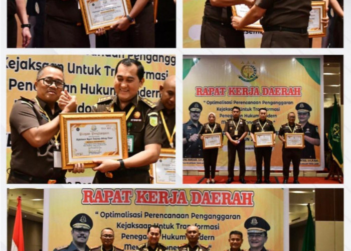 Borong Penghargaan, Kejari Tanjabtim Perkuat Reputasi di Rakerda Kejati Jambi 2025