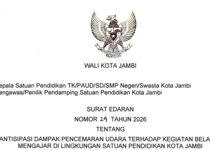 Asap Belum Reda, Pemkot Jambi Perpanjang PJJ hingga 2 September 2026