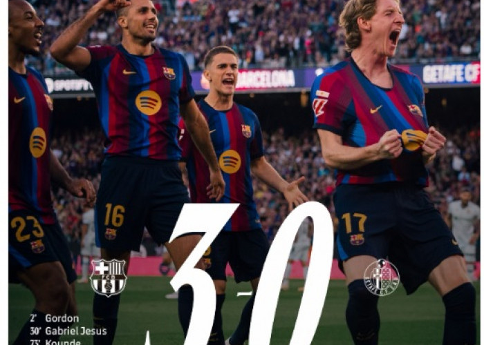 Hantam Getafe 3-0, Barcelona Kokoh di Puncak Klasemen Sementara