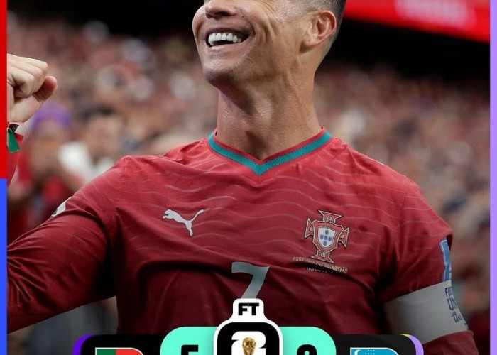  Portugal Sikat Uzbekistan 5-0, Cristiano Ronaldo Cetak Dua Gol