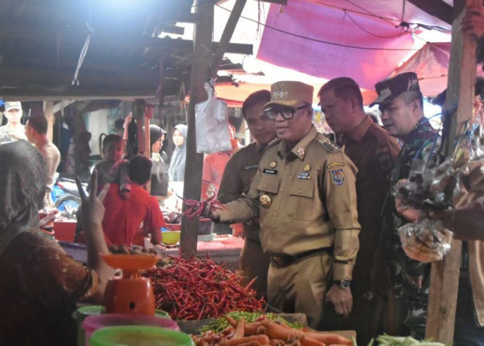 Pantau Harga Pangan, Pj Bupati Bahri Sidak Pasar Tradisional