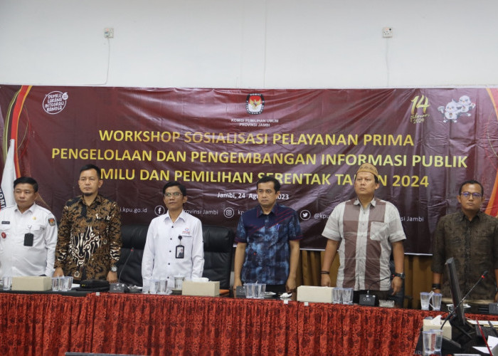 Tingkatkan Layanan Prima Informasi Publik, KPU Provinsi Jambi Gelar Workshop 